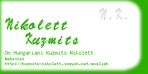 nikolett kuzmits business card